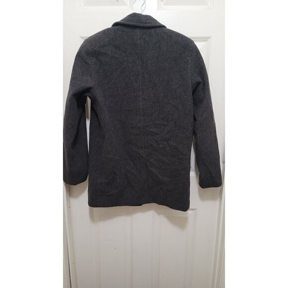 Vintage J.PERCY -Style Womens Double-Breasted Peacoat Wool Blend Charcoal Gray S - Picture 4 of 13